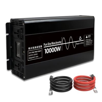 Eastnmythet Power Inverter for Car/RV/Truck, 10000W Pure Sine Wave DC to AC Voltage Converter with LCD Display & Dual Sockets,48V to 110V