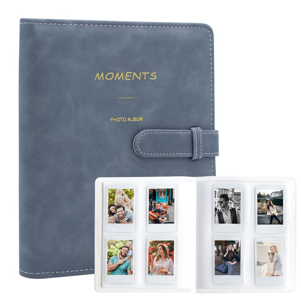 256 Pockets Photo Album for Polaroid, for Instax Mini 11 12 9 8+ 8 7+ Instant Camera, for KODAK Step/Canon IVY/HP Sprocket Color Photo Printer (Dark Blue)