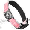 ONEONTA Airtag Dog Collar | Waterproof Airtag Dog Collar Holder with Removable Metal Loop - Airtag Collar Heavy Duty, Reflective, Ultra-Durable, Comfortable Padded, for Small Medium Large Dog Pink XL view 1