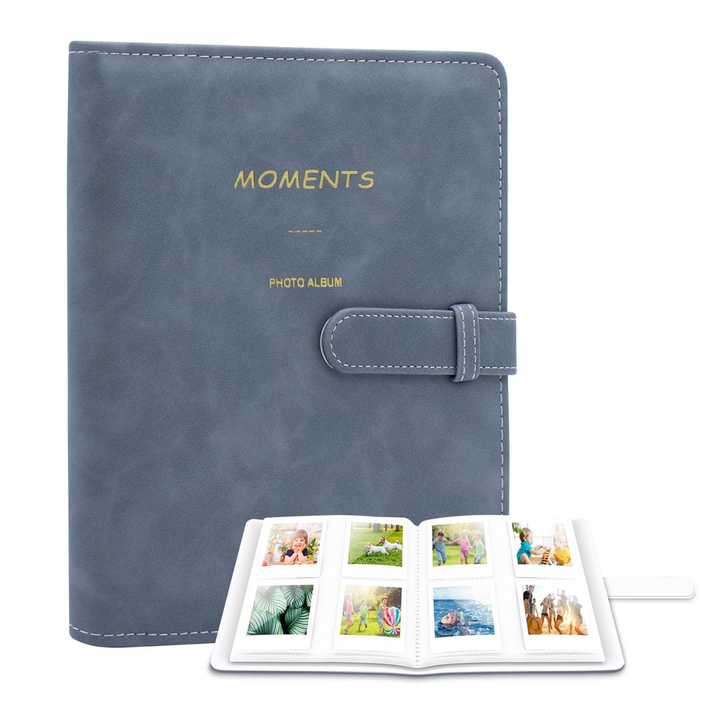 Ablus 256 Pockets Photo Album for Polaroid SnapTouch Zip Mint Cameras Printers, for Instax Mini 11 12 9 8+ 8 LiPlay Instant Camera Film, Mini Link SP-1 Printer (Dark Blue)