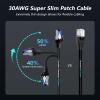 CableGeeker Cat8 Slim Ethernet Patch Cables, 3 ft, 10-Pack, Black view 3