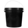 Housoutil Black Light-Proof Paint Bucket Lid Square Plastic Paint Pail for Storage Easy Handle view 1