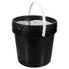Housoutil Black Light-Proof Paint Bucket Lid Square Plastic Paint Pail for Storage Easy Handle view 3
