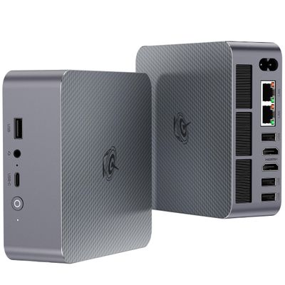 Beelink EQR Mini PC AMD Ryzen 9 6900HX (8C/16T up to 4.9GHz), Radeon 680M, 24GB DDR5 RAM 1TB SSD, Built-in 85W PSU/Dual LAN/WiFi 6/Triple 4K Output/Ultra-Quiet, Office Desktop Computer