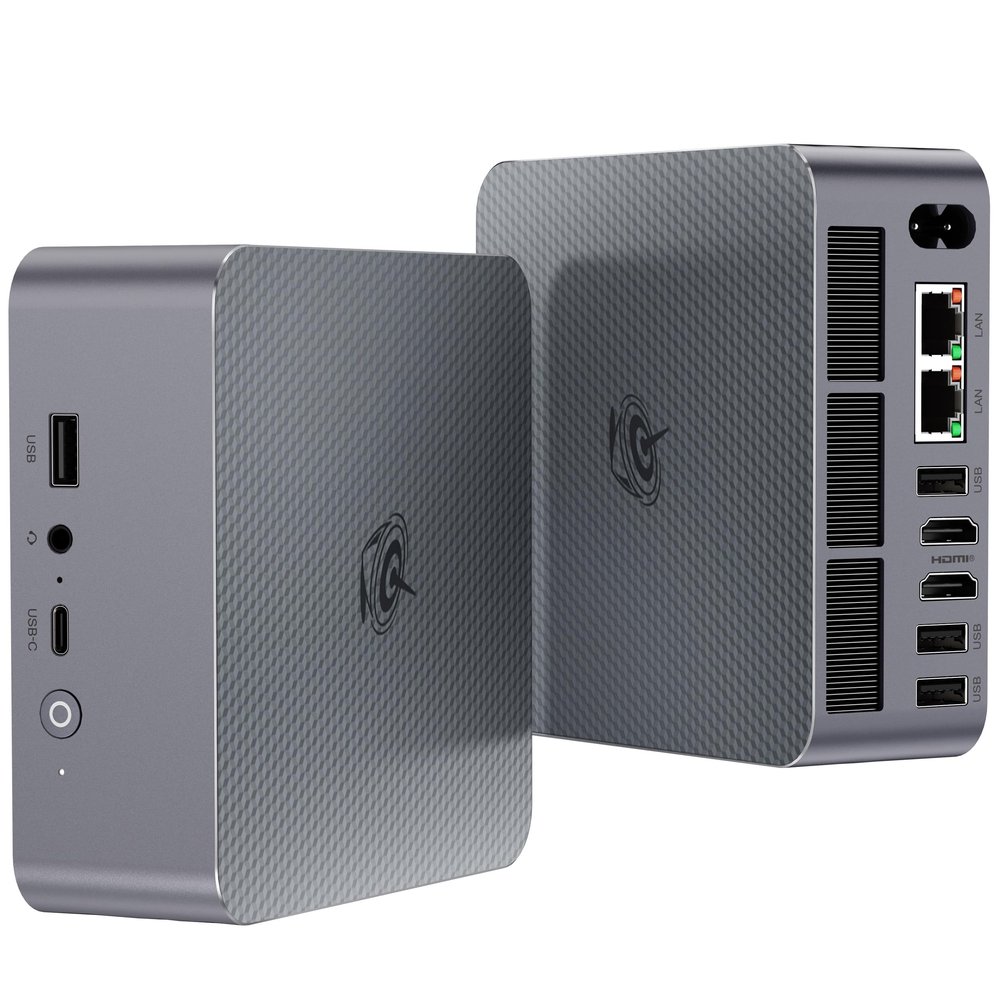 Beelink EQR Mini PC AMD Ryzen 9 6900HX (8C/16T up to 4.9GHz), Radeon 680M, 24GB DDR5 RAM 1TB SSD, Built-in 85W PSU/Dual LAN/WiFi 6/Triple 4K Output/Ultra-Quiet, Office Desktop Computer