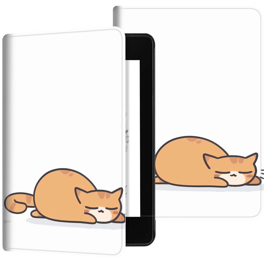 Case for 6" All-New Kindle (11th Generation, 2022 Release),Slim PU Leather Kindle 2022 E-Reader Adjustable Stand with Auto Sleep/Wake Smart Cover for Amazon Kindle Case 6 inch,Cat Sleeping