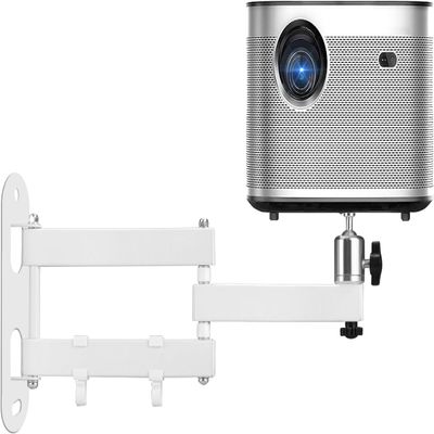 2-Be-Best Projector Wall Mount 14" Foldable Arm Mount Universal Projector Mounts Adjustable Bracket 1/4" M4 M6 Screw Size Quality Cold-Rolled Steel Upgraded White