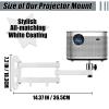 2-Be-Best Projector Wall Mount 14" Foldable Arm Mount Universal Projector Mounts Adjustable Bracket 1/4" M4 M6 Screw Size Quality Cold-Rolled Steel Upgraded White view 3