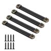 WsidQokfn Retro Drawer Handle,4 Pcs Vintage Leather Handles Furniture Kitchen Drawer Pull Cabinet Door Handle Retro Handmade Leather Handles 160mm(Black,128mm) view 1