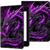 for Kindle 10th Generation 2019 Case, Slim PU Leather Kindle Cover 10th Generation, Adjustable Stand with Auto Sleep/Wake Smart Cover (Not fit Kindle Oasis or Kindle 2022), Black Purple Dragon view 1