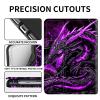 for Kindle 10th Generation 2019 Case, Slim PU Leather Kindle Cover 10th Generation, Adjustable Stand with Auto Sleep/Wake Smart Cover (Not fit Kindle Oasis or Kindle 2022), Black Purple Dragon view 2