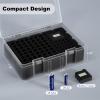 Blinkspower Battery Organizer Hold 56 AA, 26 AAA, Include Tester view 4