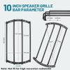 NuIth 10 Inch Metal Subwoofer Grill, 4 bar Audio Speaker Grill Cover Protector, 10 Inch Black Car Bar Grille Sub Grill Cover, 10 Inch 4 Bar Loudspeaker Grill 2PCS view 2