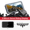 INNOVV N1Pro Motorcycle Carplay Dash Cam, 6" Touch Screen Support Android Auto & iOS, 1080P + 1080P Front and Rear Camera with GPS Navigation, Music, 5.8G Wi-Fi, IP67 Waterproof, App Connect view 4