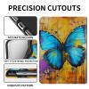 Case for Kindle Scribe 1st Generation (10.2 inch,2022 Release), PU Leather Kindle Scribe Adjustable Stand Cover, with Auto Sleep/Wake Smart Cover for 10.2 Amazon Kindle Scribe, Blue Butterfly view 2