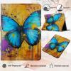 Case for Kindle Scribe 1st Generation (10.2 inch,2022 Release), PU Leather Kindle Scribe Adjustable Stand Cover, with Auto Sleep/Wake Smart Cover for 10.2 Amazon Kindle Scribe, Blue Butterfly view 3