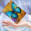 Case for Kindle Scribe 1st Generation (10.2 inch,2022 Release), PU Leather Kindle Scribe Adjustable Stand Cover, with Auto Sleep/Wake Smart Cover for 10.2 Amazon Kindle Scribe, Blue Butterfly view 4