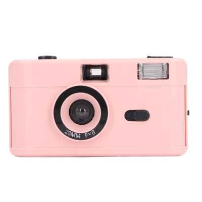 Zyyini 35mm Film Camera, 35mm Reusable Film Camera with Flash, Vintage Film Supports Both Black and White or Colored 35Mm 135 Film, (Roseate)