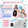 Munnrei 4G Kids Smart Watch Phone - Smart Cell Phone Watch for Boys Girls with Call SOS Games Alarm Camera Music Calculator School Mode Children Touch Watches for Kids Birthday Ages 4-12 (Pink) view 2