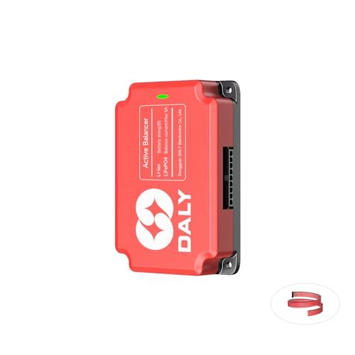 100Balance 8S 5A Battery Active Equalizer Balancerfor Lifepo4 or NCM Li-ion Lithium Battery Group BMS Energy Transfer Board with Blue ABS Case