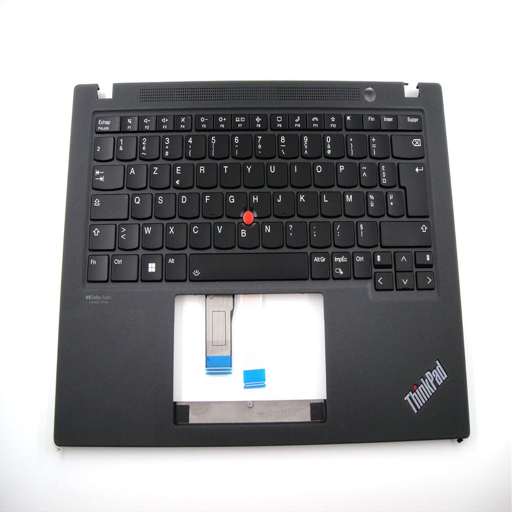 Bayjebu Parts for Lenovo ThinkPad T14s Gen 3 Palmrest Keybaord Bezel French Backlit Black 5M11H27360