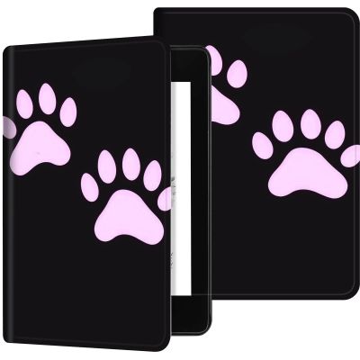 for Kindle 10th Generation 2019 Case, Slim PU Leather Kindle Cover 10th Generation, Adjustable Stand with Auto Sleep/Wake Smart Cover (Not fit Kindle Oasis or Kindle 2022), Pink Dog Paws