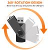 4GB USB Flash Drive, AreTop 1 Pack USB 2.0 Thumb Drives Memory Stick Swivel Jump Drive for Home & Office Use (1 Pack 4GB, Black) view 3