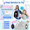 4G Kids Smart Watch Phone Smart Cell Phone Watch for Boys Girls with Call SOS Games Alarm Camera Music Calculator School Mode Children Touch Watches for Kids Birthday Gifts Ages 4-12, Navy Blue view 2