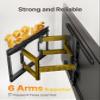 monTEK Ultra Slim TV Wall Mount for 43-90 Inch TVs | 1.1" Thin Low Profile Full Motion Bracket | Dual Swivel Articulating Arms with Tilt | Max VESA 600x400mm | Holds 132lbs | Fits 16"/18" Studs view 4