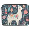 17inch Laptop Sleeve Bag Cute Llama Floral Laptop Bag Shockproof Computer Carrying Cover Slim Briefcase Handbag view 1