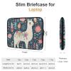 17inch Laptop Sleeve Bag Cute Llama Floral Laptop Bag Shockproof Computer Carrying Cover Slim Briefcase Handbag view 2