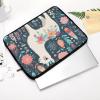 17inch Laptop Sleeve Bag Cute Llama Floral Laptop Bag Shockproof Computer Carrying Cover Slim Briefcase Handbag view 3