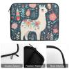 17inch Laptop Sleeve Bag Cute Llama Floral Laptop Bag Shockproof Computer Carrying Cover Slim Briefcase Handbag view 4