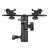 MUNEFE Hot Shoe Extension Mot, Cold Shoe Extension Flash Bracket, Dual Straiht Mot Flash Bracket for Camera view 1