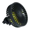 KACEPAR Car Fan with Breathing Light, Mini Car Summer Air Fan, 360 Rotation Adjustable with 3 Speed USB Charging, Portable Auto Cooling Cooler Fan - Black view 1