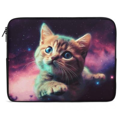 15inch Laptop Sleeve Bag Galaxy Cat Baby Laptop Bag Shockproof Computer Carrying Cover Slim Briefcase Handbag