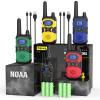 Topsung Walkie Talkies for Adults Rechargeable Long Range 4 Pack, Family 2 Way Radio NOAA Walkie-Talkies with USB Cable 4500mAh Battery Lanyard for Farm Warehouse Working Camping Hiking Skiing Cruise view 1