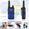 Topsung Walkie Talkies for Adults Rechargeable Long Range 4 Pack, Family 2 Way Radio NOAA Walkie-Talkies with USB Cable 4500mAh Battery Lanyard for Farm Warehouse Working Camping Hiking Skiing Cruise view 2