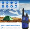 Topsung Walkie Talkies for Adults Rechargeable Long Range 4 Pack, Family 2 Way Radio NOAA Walkie-Talkies with USB Cable 4500mAh Battery Lanyard for Farm Warehouse Working Camping Hiking Skiing Cruise view 4