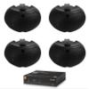 Audiosavings Bundle: (1) JBL CSA 2120 2 x 120w 2-Channel Power Amplifier Commercial Amp 4 Restaurant/Bar Bundle with (4) Rockville D4-8 Black Dual 4" 8 Ohm Home Patio Speaker (5 Items) view 1