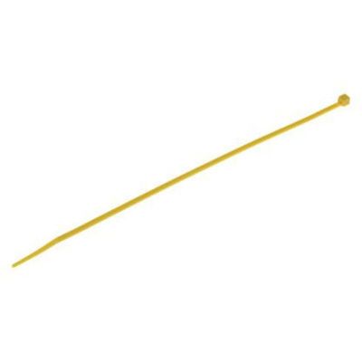 Cable Tie Yellow Nylon66 Non-releasable 78.4N 8 x 0.1 in (203 x 2.5mm), Pack of 100, MFR: 233310