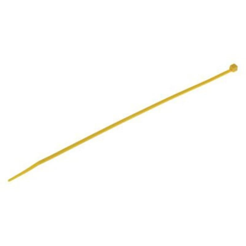 Cable Tie Yellow Nylon66 Non-releasable 78.4N 8 x 0.1 in (203 x 2.5mm), Pack of 100, MFR: 233310