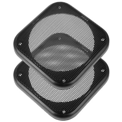 GLEAVI 4-inch Speaker Grill Cover Square Subwoofer Mesh Guard Durable Metal Grill Easy Install Car Speaker Accessory