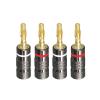 24K Gold Plated Speaker Banana Plugs Open Screw Type Audio Banana Connector view 1