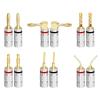 2/6Pieces 4mm Speaker Banana Plugs 24K Gold Plated Speaker Wire Banana Plugs Connectors(6 Pieces,Y Type) view 1