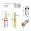 2/6Pieces 4mm Speaker Banana Plugs 24K Gold Plated Speaker Wire Banana Plugs Connectors(6 Pieces,Y Type) view 3