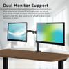 H&A Dual Monitor Desk Mount, Heavy Duty Fully Adjustable tilt and Swivel Arm Steel Stand, Holds 2 Computer Screens up to 32 inches and Max 20 lbs Each, VESA 75x75 and 100x100 C-clamp & Grommet, Black view 3