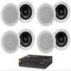 Audiosavings Bundle: (1) JBL CSA 2120 2 x 120w 2-Channel Power Amplifier Commercial Amp 4 Restaurant/Bar Bundle with (8) Pair Rockville HC85-16 White 8" 700 Watt in-Ceiling Speakers 16 Ohm (9 Items) view 1