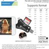 4-in-1 USB 3.0 SD/Micro SD Card Reader for iPhone, iPad, Android, Mac, Computer, Camera, Trail Camera Viewer, Portable Memory Card Reader Adapter for iPhone ipad Charge view 4