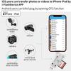 4-in-1 USB 3.0 SD/Micro SD Card Reader for iPhone, iPad, Android, Mac, Computer, Camera, Trail Camera Viewer, Portable Memory Card Reader Adapter for iPhone ipad Charge(White) view 4